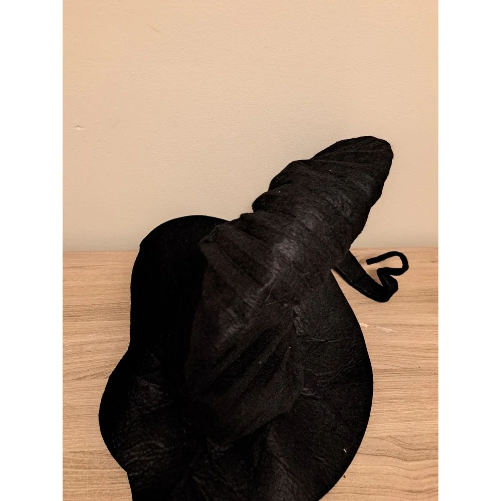 Black Witch Hat Costume Accessory Halloween Party Cosplay